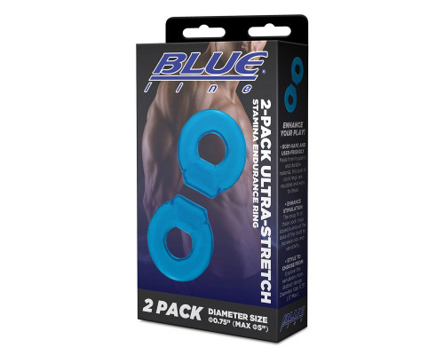 Заказать Комплект из двух колец для пениса 2-Pack Ultra-Stretch Stamina Endurance Ring
