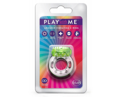 Заказать Зеленое эрекционное виброкольцо Arouser Vibrating C-Ring