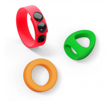 Набор из 3 разноцветных эрекционных колец Kit Neon Ring