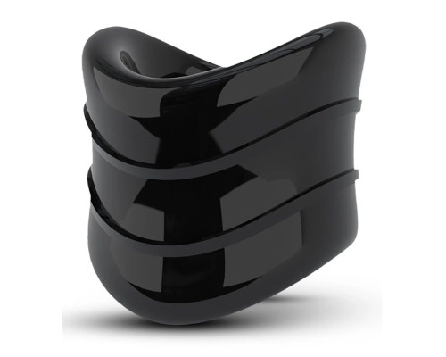 Черное эрекционное кольцо на мошонку Beef Ball Stretcher Snug X Long