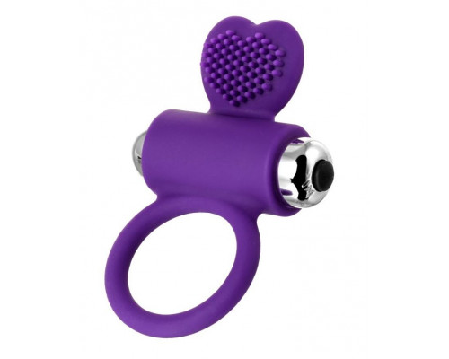 Заказать Фиолетовое виброкольцо с ресничками JOS PERY