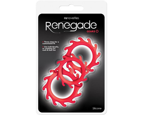 Заказать Набор из 3 красных эрекционных колец Renegade Gears