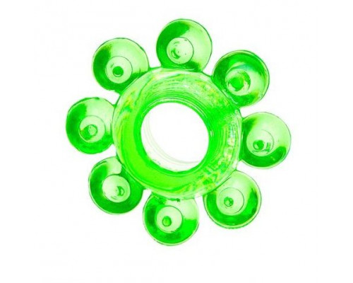 Заказать Зеленое эрекционное кольцо-цветок