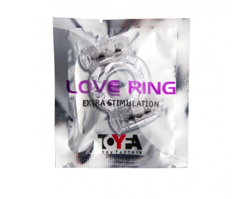 Прозрачное виброкольцо с двумя вибропульками