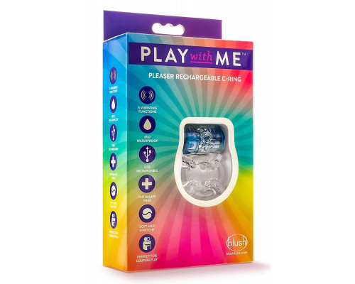 Заказать Фиолетовое эрекционное виброкольцо Pleaser Rechargeable C-Ring