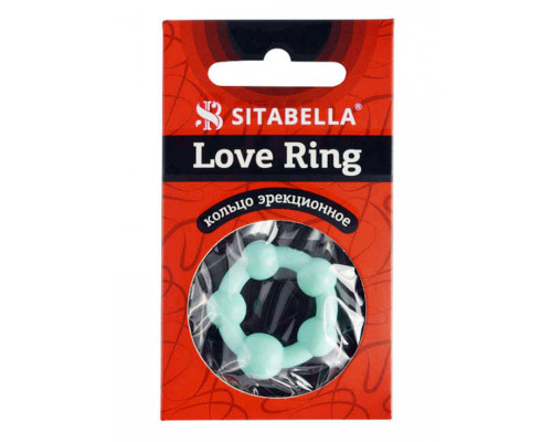 Цветное эрекционное кольцо с 5 бусинами Love Ring
