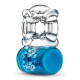 Заказать Синее эрекционное виброкольцо Pleaser Rechargeable C-Ring