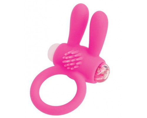 Заказать Розовое эрекционное виброкольцо A-toys с ушками