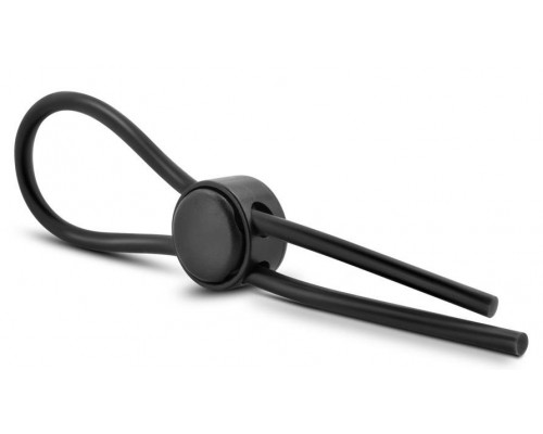 Заказать Черное силиконовое лассо на пенис SILICONE LOOP COCK RING