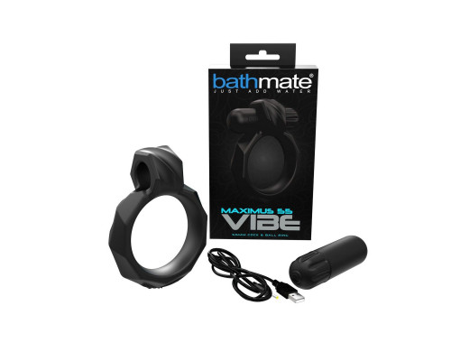 Заказать Черное эрекционное виброкольцо Maximus 55 Vibe