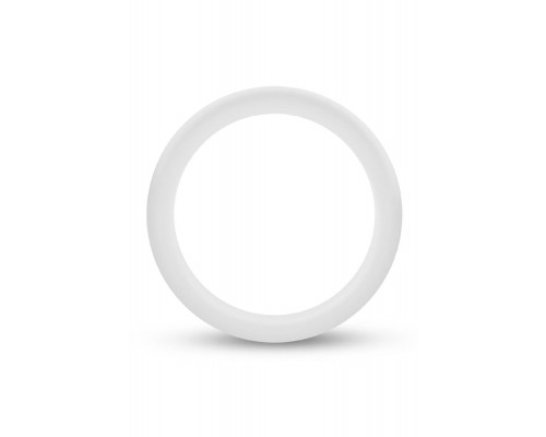 Белое люминесцентное эрекционное кольцо Silicone Glo Cock Ring