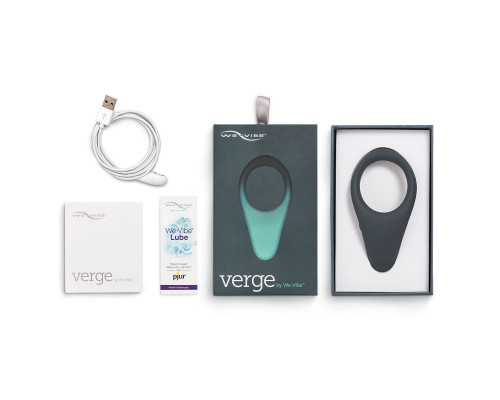 Заказать Чёрное эрекционное виброкольцо We-vibe Verge