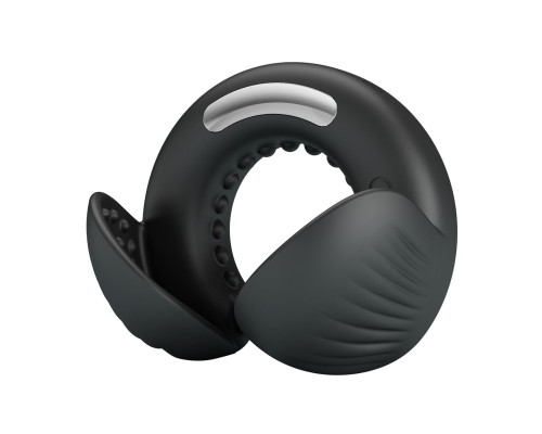 Черное эрекционное виброкольцо Quentin