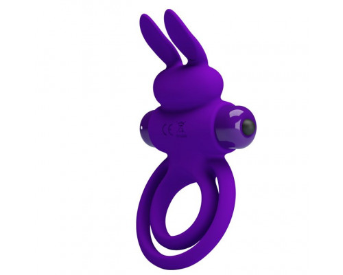 Заказать Фиолетовое эрекционное кольцо с вибростимуляцией клитора Vibrant Penis Ring III