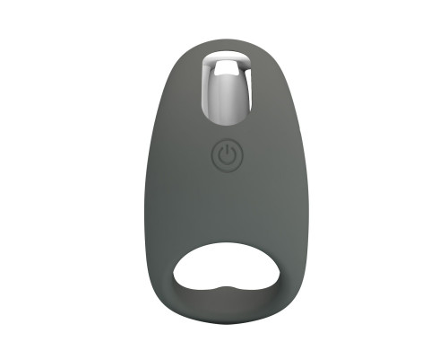 Заказать Серое эрекционное кольцо с вибростимуляцией клитора