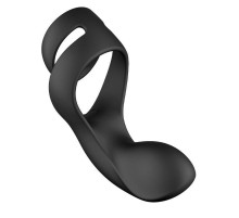 Черное эрекционное кольцо Benedict для стимуляции промежности