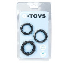 Набор из 3 чёрных эрекционных колец A-toys