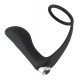 Заказать Черное эрекционное кольцо с анальной вибропробкой Vibrating Ring   Plug