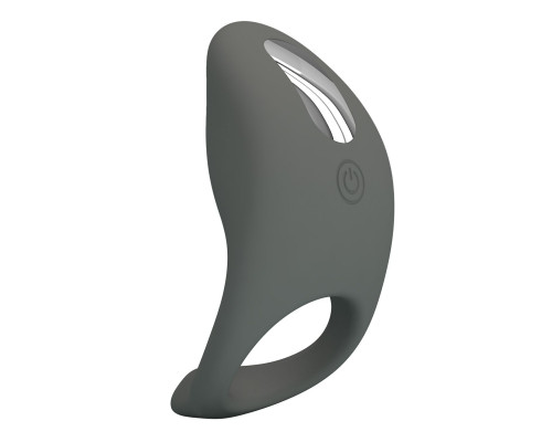 Заказать Серое эрекционное кольцо с вибростимуляцией клитора