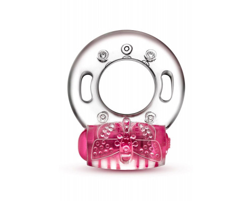 Заказать Розовое эрекционное виброкольцо Arouser Vibrating C-Ring