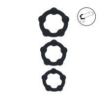 Набор из 3 эрекционных колец Beaded Silicone Cockring Set