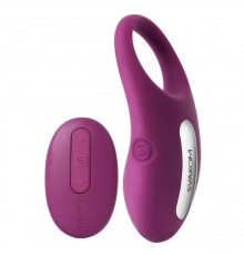 Фиолетовое эрекционное кольцо Winni с вибрацией и пультом ДУ