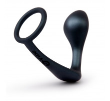 Черное эрекционное кольцо со стимулятором простаты Ringer Cock Ring   Plug
