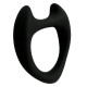 Черное эрекционное кольцо с рожками Wooomy Toro M