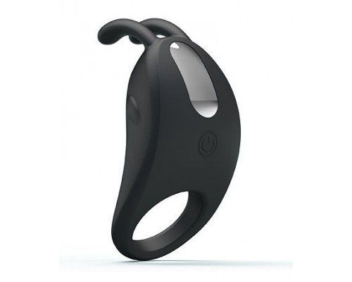 Заказать Чёрное эрекционное кольцо с вибрацией Rabbit Vibrator