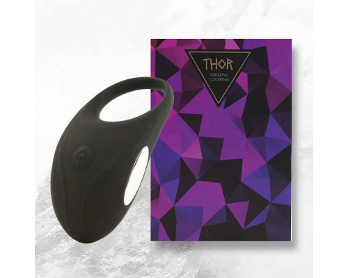 Заказать Черное эрекционное виброкольцо Thor Cockring