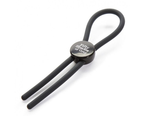 Заказать Тёмно-серое эрекционное кольцо с зажимом Again and Again Adjustable Cock Ring