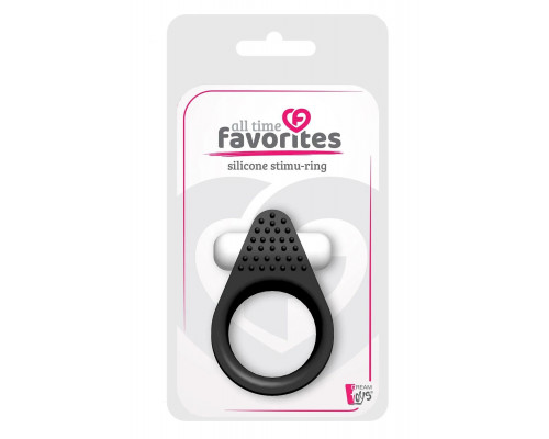 Заказать Чёрное эрекционное кольцо LIT-UP SILICONE STIMU RING 1 BLACK