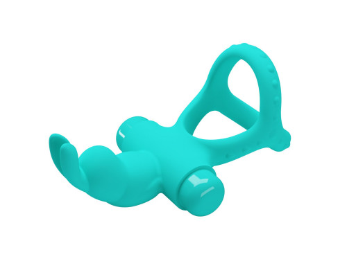 Заказать Бирюзовое эрекционное виброкольцо Passionate Figgy