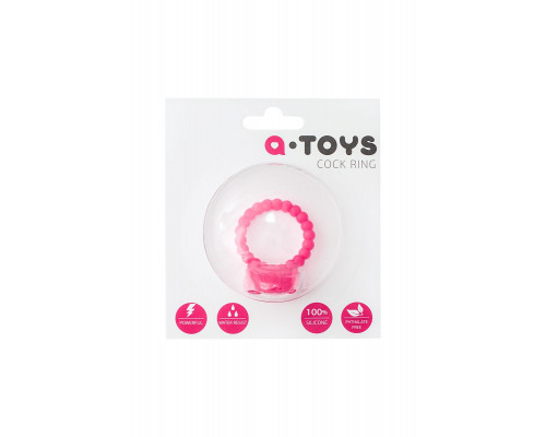 Заказать Розовое виброкольцо на пенис A-toys из силикона