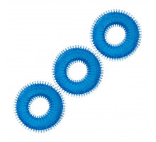 Комплект из трех голубых колец для эрекции 3-Pack Ultra-Stim Stretch Cock Rings