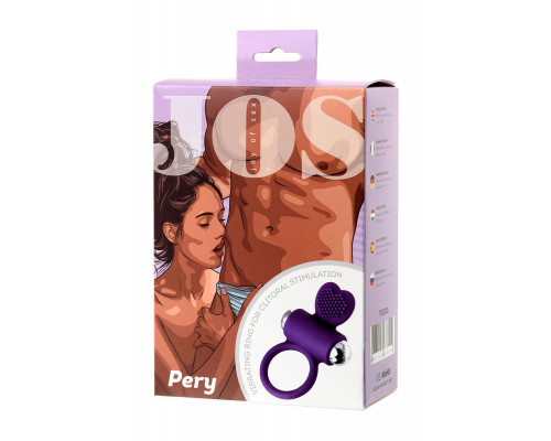 Заказать Фиолетовое виброкольцо с ресничками JOS PERY