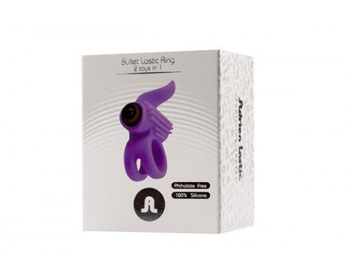 Эрекционное кольцо с подхватом мошонки и стимуляцией клитора Bullet Lastic Ring