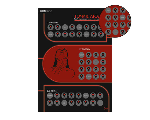Плакат для двоих  Точка любви  со скретч-слоем