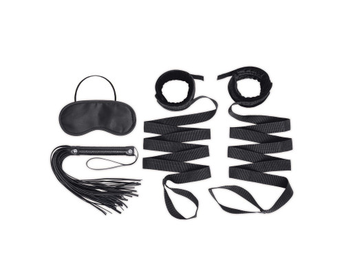 Заказать Эротический набор 4PC Bondage Bed Strap   Flogger Kit