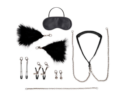 Заказать Большой эротический набор из 12 предметов Interchangeable Collar   Nipple Clips Set