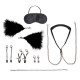 Заказать Большой эротический набор из 12 предметов Interchangeable Collar   Nipple Clips Set