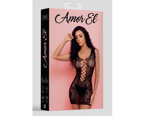 Заказать Эротическое мини-платье с глубоким круглым вырезом