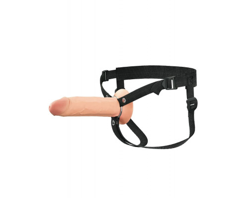 Заказать Полый страпон на ремнях 8’’ Hollow Silicone Strap-on
