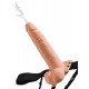 Заказать Телесный полый страпон с имитацией эякуляции 7.5  Hollow Squirting Strap-On with Balls - 21,6 см.