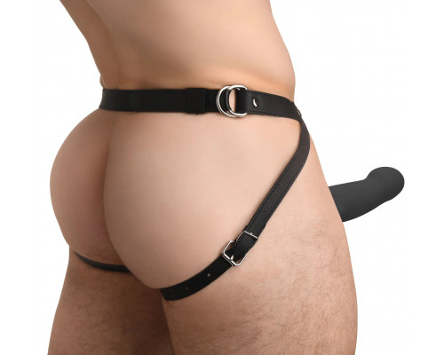 Черный полый страпон с вибрацией 2’’ Erection 28X Smooth Vibrating Silicone Penis Sheath