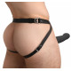Черный полый страпон с вибрацией 2’’ Erection 28X Smooth Vibrating Silicone Penis Sheath