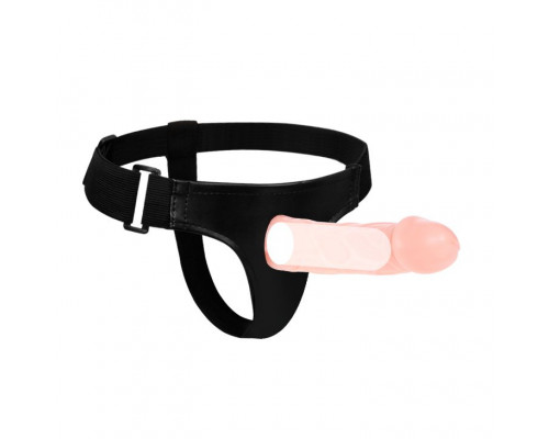 Телесный фаллоимитатор на трусиках Jessica Strap-On - 15,5 см.