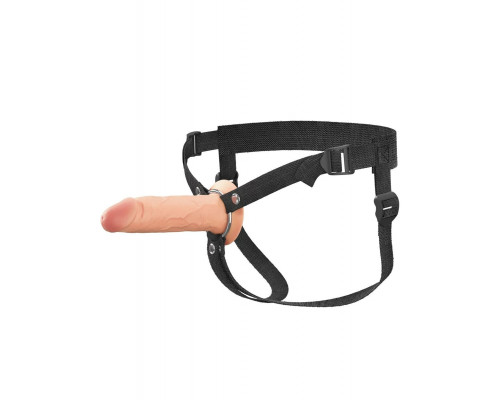 Полый страпон на ремнях 6’’ Hollow Silicone Strap-on