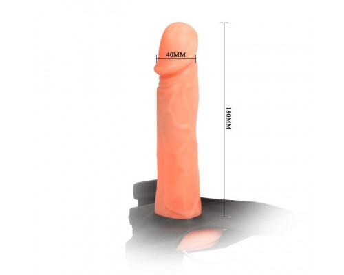 Страпон с полостью на трусиках, с вибрацией - 18 см.