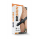 Заказать Черный мужской страпон DR. SKIN 7INCH HOLLOW STRAP ON - 17 см.